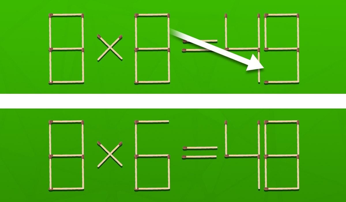 Úkol pro mozek: musíte posunout jednu zápalku, abyste opravili chybu